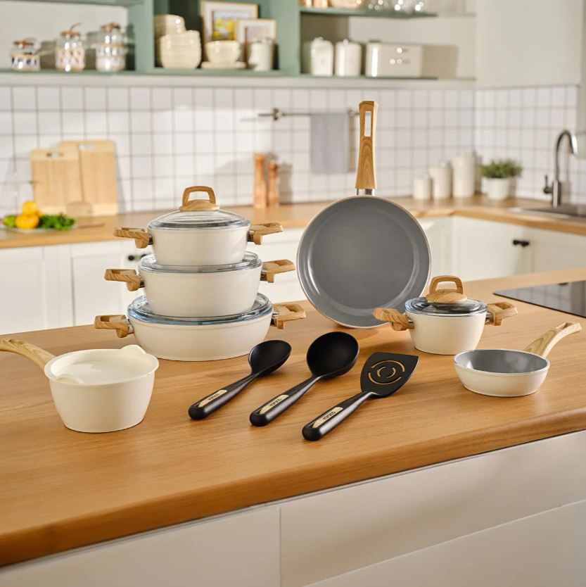 Karaca Stream Bone Saturn 24 Parça 6 Kişilik Yemek Takımı Platin